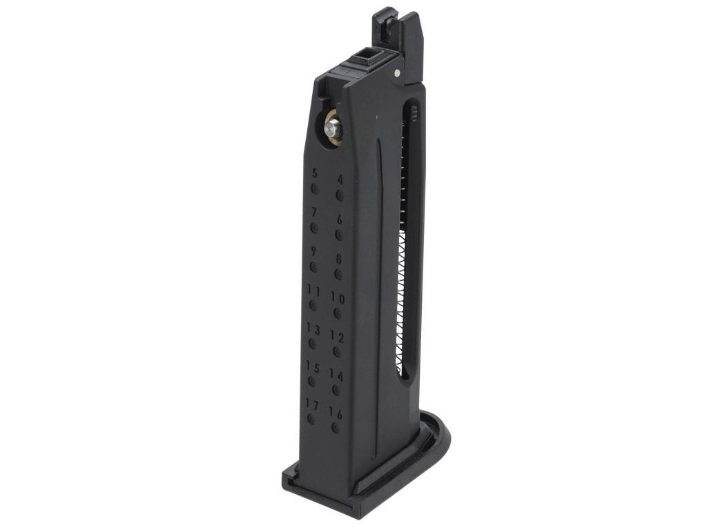 Enhance your Airsoft experience with the ICS BLE-XFG Series Magazine. Metal body, polymer baseplate, and high tension spring for reliable feeding. Compatible with ICS BLE-XFG series Airsoft pistols. Available at ReplicaAirguns.ca.