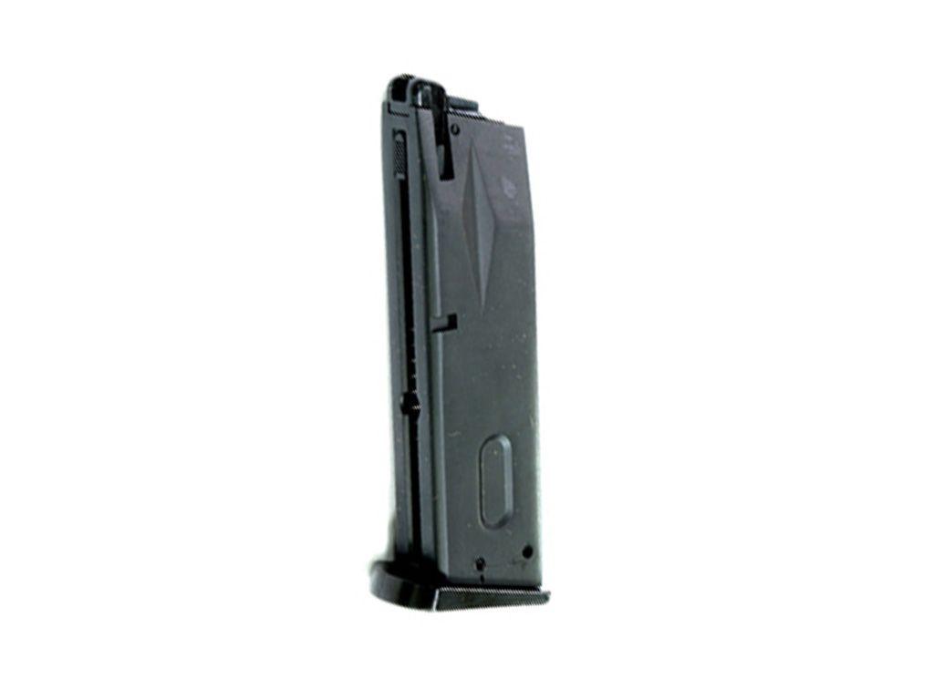 Discover the KJ Works M9A1 CO2 Airsoft Pistol Magazine with a 25-round capacity. Compatible with various CO2 Airsoft Pistols. Get yours at ReplicaAirguns.ca.