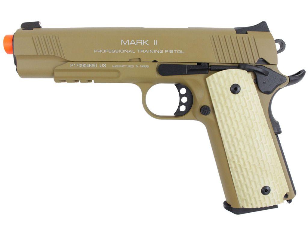Explore the KWA M1911 MK PTP Series - a modernized version of the classic M1911, featuring tactical enhancements. Designed for training, it offers front and rear serrations, 3-dot combat sights, and a Picatinny rail. Available at ReplicaAirguns.ca.