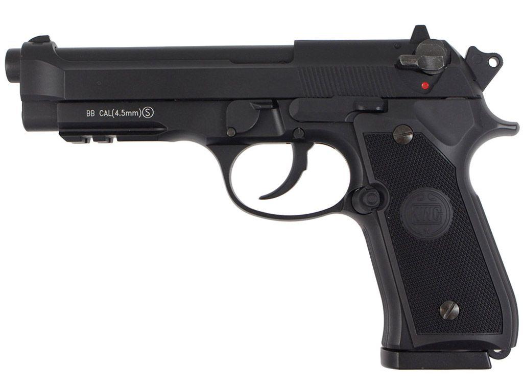 Experience the realism of the KWC 92FS Blowback BB Pistol. With a solid metal construction, realistic blowback action, and 18-round capacity, it's perfect for training. Buy now at ReplicaAirguns.ca.