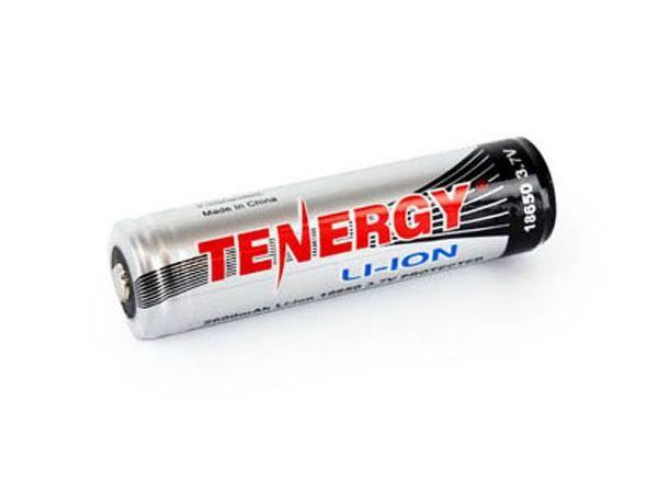 Tenergy 3.7V 2600mAh Li-Ion 18650 Button Top Rechargeable Battery with PCB