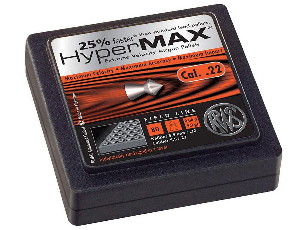 RWS Hypermax .22 Pellets 80-Pack