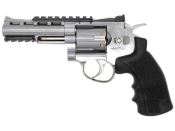 Explore the Exterminator Full Metal Revolver from Bear River for an exceptional shooting experience. Full metal construction, CO2 powered, and customizable with a polymer grip. Shoot BBs and pellets with precision. 