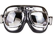 Aviator Goggles WW2 Style Chrome