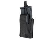Holder designed for AR/M4 .223/5.56 Magazines and single/double stack pistol magazines. Adjustable flap, MOLLE compatible.