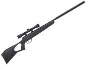 The Crosman Break Barrel Pellet Rifle, powered by Nitro Piston technology, offering more accuracy, speed, and power. Durable all-weather synthetic stock, integrated muzzle brake for reduced noise, 4x32mm CenterPoint scope for downrange accuracy.