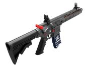 Crosman R1 Fallen Patriots Blowback CO2 Full Auto BB Rifle - Realistic M4/AR styled airgun with blowback action, semi and full-auto shooting, 25 round magazine, and adjustable stock.