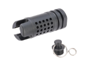 Enhance your Airsoft gear with Matrix CNC Flashhider. Steel key ring, 14mm negative thread. Perfect fit for AEGs, GBBs. Upgrade now!