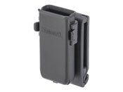 Explore the versatile Amomax Universal Single Magazine Pouch designed for 9mm, .40, .45 Caliber single or double stack magazines. Offers adjustable points for a snug fit and fast, smooth drawing. Available at ReplicaAirguns.ca.