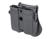 Discover the versatile Amomax Universal Double Magazine Pouch, compatible with various caliber single or double stack magazines. Available at ReplicaAirguns.ca for shooting sports, tactical use, and personal defense.