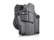Explore the versatile Glock 17 Holster, made of military polymer. Adjustable fit, right-hand carry, perfect for military and law enforcement. Shop now!