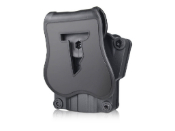 Explore the versatile Glock 17 Holster, made of military polymer. Adjustable fit, right-hand carry, perfect for military and law enforcement. Shop now!