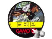 Unleash precision with Gamo Magnum Pellets in .177 caliber. 250 pellets, 7.6 grains each, for small game and plinking. Available at ReplicaAirguns.ca.
