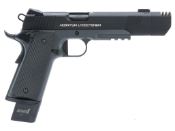 Enhance your airsoft game with the Echo1 Wolfsbane M1911 GBB Pistol. Gas Blowback, 300-320 FPS, metal slide and frame, vented barrel compensator, and 31-round extended magazine. Realistic blowback and ambidextrous safety. Get it at ReplicaAirguns.ca.