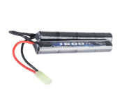 Upgrade your Airsoft gear with the Matrix 9.6V 1600mAh NiMH Battery. Small Tamiya plug, high power delivery, and no memory effect. Buy now for an enhanced Airsoft experience.