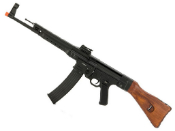 Step into WWII history with the StG44 Airsoft Rifle. This full metal and real wood replica pays homage to the first 'assault rifle.' The 300rd Hi-Cap magazine