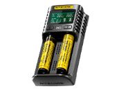 Explore the Nitecore UMS2 Intelligent USB Dual-Slot Charger - Total max output of 4000mA, single slot max output of 3000mA. LCD display for real-time charging information. Available at ReplicaAirguns.ca.