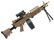 Explore the realistic FN Herstal M249 SAW Airsoft Rifle on ReplicaAirguns.ca. Electric, 380FPS, 2400rd Magazine. Authentic design for airsoft enthusiasts.