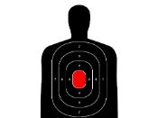 Enhance shooting visibility with Pro-Shot Silhouette Targets. 12"x18", pack of 8, revealing bright white rings on impact. Heavy tag paper targets, non-adhesive, withstand high impact for continuous shots. Ideal for Pistol Action Shooting.