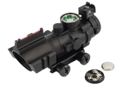 4X Glass Reticle Scope with Green Coating - 32mm