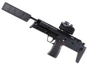 Authentic Umarex HK MP7 .177 Pellet Gun, accurate and licensed replica. Comes with Red Dot Sight. Buy now at ReplicaAirguns.ca!
